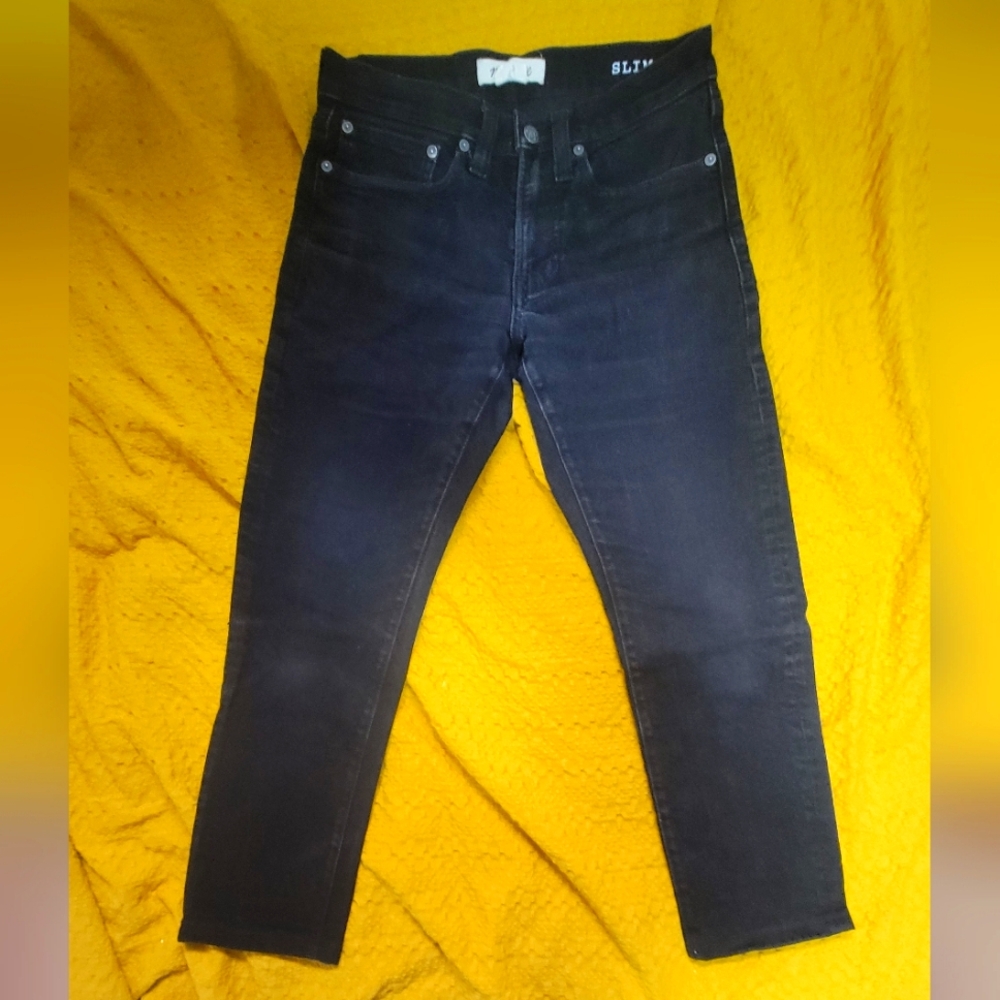 Madewell Slim Fit Black Jeans cropped 28x25